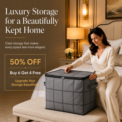 Spacious Moving Storage Bin, Zippered Organizer for Quilts, Bedding & Sweaters, Large Capacity Fabric Bag for Moving Day, Closet & Bedroom Use