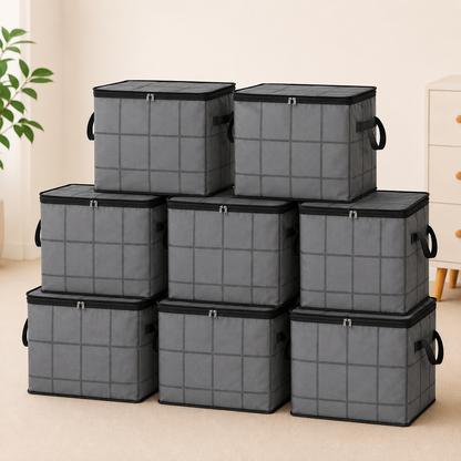 Spacious Moving Storage Bin, Zippered Organizer for Quilts, Bedding & Sweaters, Large Capacity Fabric Bag for Moving Day, Closet & Bedroom Use