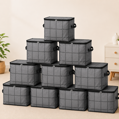 Spacious Moving Storage Bin, Zippered Organizer for Quilts, Bedding & Sweaters, Large Capacity Fabric Bag for Moving Day, Closet & Bedroom Use