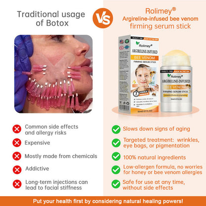 Made and Shipped from US Rolimey® Argireline-infused Bee Venom Firming Serum Stick(⏳LAST DAY 70% OFF)✨