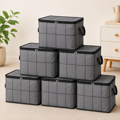 Spacious Moving Storage Bin, Zippered Organizer for Quilts, Bedding & Sweaters, Large Capacity Fabric Bag for Moving Day, Closet & Bedroom Use