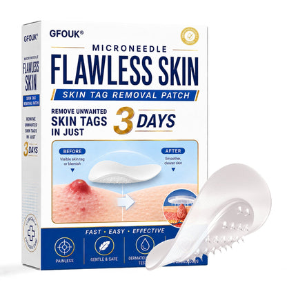 💫GFOUK® 2026 Newly Upgraded 2-in-1 Microneedle Hydrocolloid Patches | Removes Raised Moles, Acne, Flat Warts, and Skin Tags | Improves Wrinkles, Scars, and Blemishes | Invisible Acne Patches for Face & Body