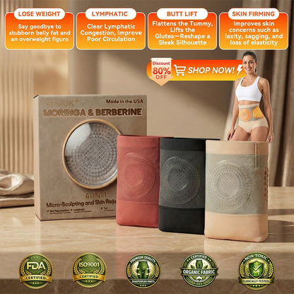 💫Official Store | GFOUK® 💖 2026 Moringa & Berberine 4-In-1 Micro-Particle Sculpting & Fat-Burn Shorts👍