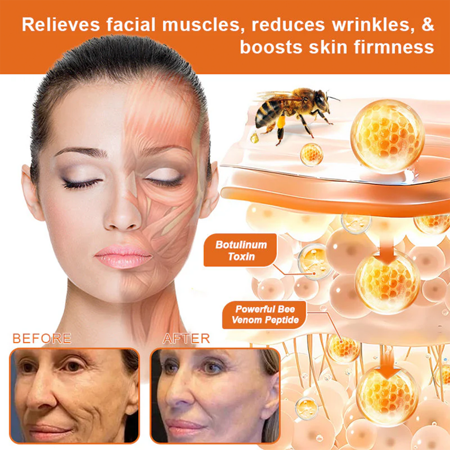 🌟💛 Rolimey® Bee venom Pro Comprehensive Cream —Tightening for Skin Types 🔥